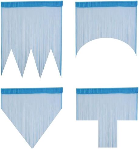 ave سبليت 2pack المداخل باب سلسلة الستار 100X200cm لوحة الحائط هامش نافذة غرفة أعمى مقسم شرابة الشاشة للحزب ديكور المنزل الزفاف (7 الملونة 2pack) in Kuwait