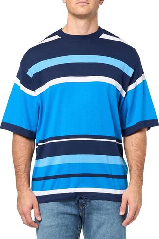 Armani Exchange Men's Cotton Viscose Silk Pullover Short Sleeve Stripe Sweater in Saudi Arabia