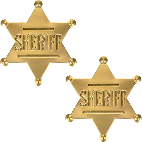 Sheriff Badge Metal Western Police Badge for Cowboy Party Decoration Dress-Up Custom Sheriff Badges School Carnival Party Props Prize in Saudi Arabia