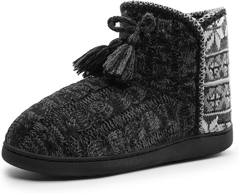 Womens Slippers Winter Warm House Shoes Knitted Fleece Faux Fur Lining Bootie slipper in Saudi Arabia