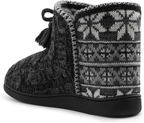 Womens Slippers Winter Warm House Shoes Knitted Fleece Faux Fur Lining Bootie slipper in Saudi Arabia