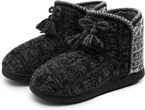 Womens Slippers Winter Warm House Shoes Knitted Fleece Faux Fur Lining Bootie slipper in Saudi Arabia