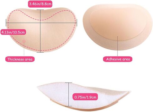Bra Inserts Push Up Sticky Foam Bra Pads Adhesive Breast Lift Breast Cup Enhancer For Women in Saudi Arabia