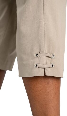 Briggs New York Women's Pull on Lace Up Hem Capri in Kuwait