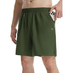 BALEAF Men's 7" Workout Shorts Quick Dry Running Athletic Gym Linerless Shorts with Zipper Pockets Lightweight Sports