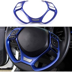 MICROCK Steering Wheel Cover Trim for Toyota C-HR 2017 2018 2019 2020 2021, ABS Carbon fiber, 1pc