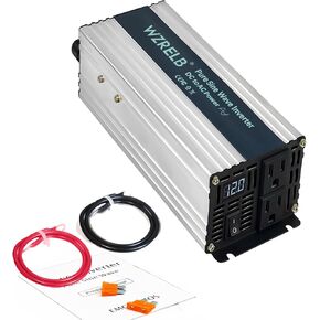 WZRELB 800W Pure Sine Wave Power Inverter 12V 120V 60Hz Power Converter LED Display
