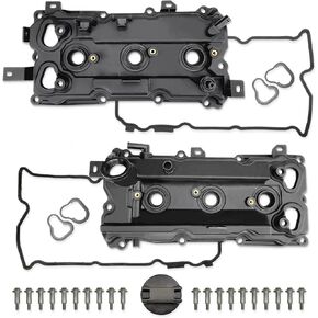 Engine Valve Covers Set Compatible with 2007-2009 Nissan 350Z VQ35HR 3.5L V6 Parts 13264JK20A 13264JK20B