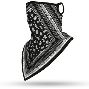 Face Mask Neck Gaiter Shield Scarf Bandana Face Mask Seamless UV Protection and Windproof Hanging Ears Face Mask for Men Women Motorcycle Cycling Riding Skiing Party（Broken flower-10）