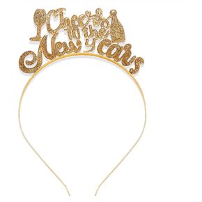 New Years Headbands for Women Glitter Cheers to the New Years Hairband New Year’s Eve Hair Hoop Holiday Party Decorations