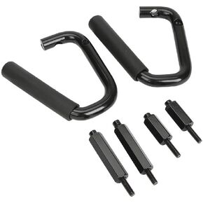 AUXMART Front Grab Handles Grab Bars, Black Grab Handles Replacement with Non-Slip Rubber Tube Compatible with Jeep Wrangler JK 2/4 Door 2007-2017 (Pack of 2)
