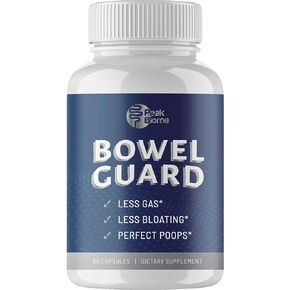 Bowel Guard - Plant-Based Active Digestive Enzyme Supplements with Probiotics - Probiotic Digestion Aid - for Bloating and Gas - 30-Day Supply - Paleo - Keto - 60 Ct
