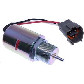 HOLDWELL 12Vdc Fuel Shut Off Solenoid Valve SA-3725-12 compatible with Mitsubishi L2E L3E S3L S4L Engine SDMO Volvo EC15 Toro 223D Mahindra Max 28 Tractor