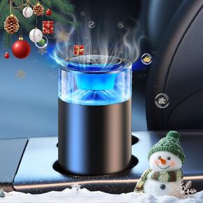 Smart Car Air Fresheners, Ambient Light & Mist Car Fragrance, Auto On/Off Car Air Freshener Diffuser, Adjustable Intensity, Lasts 6 Months, Built-in Battery, Premium Scents - Cedarwood
