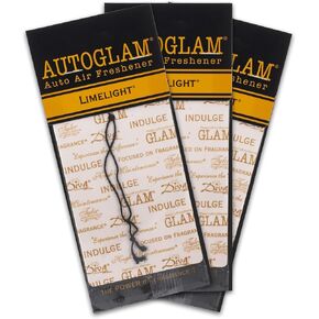 Tyler Candle Limelight Autoglam Ivory And Gold 4.5 x 3 Auto Air Freshener Mirror Hanger, Pack of 3
