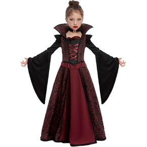 Spooktacular Creations Halloween Royal Vampire Costume Set for Girls Halloween Dress Up Party, Carnival Cosplay