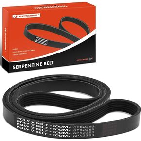 A-Premium Engine Serpentine Drive Belt Compatible with Chevy, GMC, Ford, Cadillac, Buick, Mercedes-Benz, Olds, Pontiac, Saturn & Saab Cars - F150, F250, F350, LeSabre, Enclave, SRX, XTS, Blazer & More