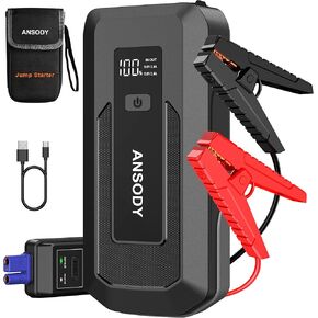S7 Car Battery Jump Starter(Up to 10L Gas or 8L Diesel Engine), 3000A Jump Starter Battery Pack with Jump Leads, LED Flashlight, Jump Box for 12V Vehicles Pickup SUV Motorcycle