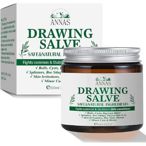 Drawing Salve,Barbara O'neill Recommended Formula,for Ingrown Hair, Boil and Cyst, Maximum Strength Fast Acting for Splinters Remover, Bug and Spider Bites, Bee Stings,