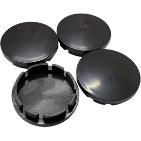 4X Car Auto ABS Wheel Center Caps Front and Rear Hub Covers 56mm Outer Diameter for Vehicle Replacement Accessories (Silver)
