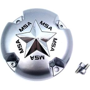 Motosport Alloys [msa cap] Star Bolt-On Wheel Cap (Metallic Silver)