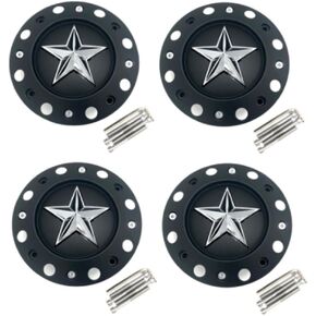 4 Pack KMC XD Series 775L239B Rockstar Dually Center Cap