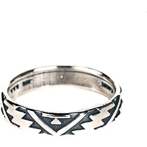 Turquoise Skies TSkies SkyWeaver: Sterling Silver Southwestern Band Ring