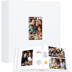 Photo Album 4x6 240 Photos with Writing Space, 4x6 Photo Album Linen Cover with Front Window, 240 Photos Horizontal and Vertical 4x6 Photo Album Book for Wedding Kids Travel Family Baby Pictures,Black