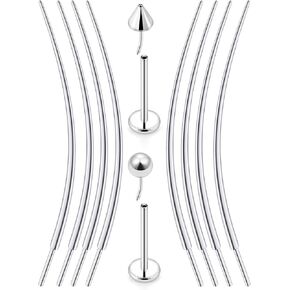 18/20g Tapers Piercing Jewelry Insertion Changing Tools for Threadless Nose Rings Lip Medusa Labret Cartilage Helix Tragus Studs Earrings Surgical Steel for Women Men