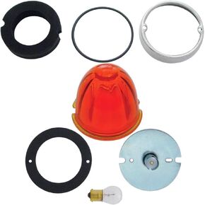 United Pacific 32164 Truck Cab Light Conversion Kit, Grakon 1000 Style, with Watermelon Glass Lens & 1156 Base, Dark Amber