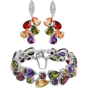Hermosa Classic Ladies Bracelet + Women Earring Jewelry Set