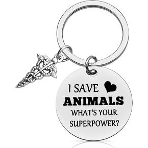 Vadaka Vet Tech Gift Thank You Keychain Veterinarian Appreciation Jewelry Animal Rescue Gift Future Veterinarian Nurse Gift