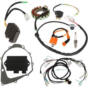 WFLNHB Ignition Coil Stator Wire Harness CDI Kit Replacement for Yamaha Warrior 350 YFM350X