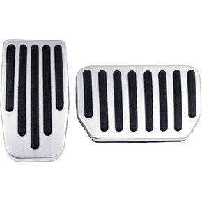 Car Pedal Covers Foot Pedal Pad, Accelerator Pedal Pad Brake Pedal Cover, Non Slip Pedal Pad Aluminum Pedals Replacement for Auto (Black)