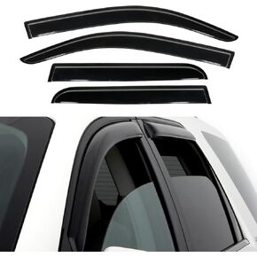 Window Rain Guards Compatible with Toyota Tacoma 2024 2025 Channel Window Deflectors Front Rear Window Vent Visors Rain Guards