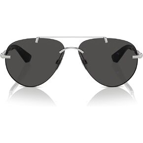 BURBERRY 0BE3152 100587 Black Silver Titanium Aviator Sunglasses for Womens