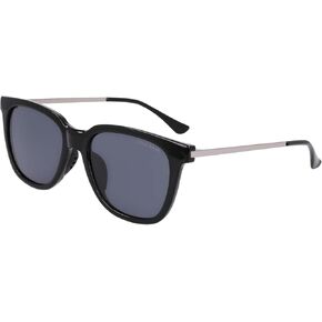 Cole Haan Women's Ladies Polarized Sunglass Rectangular, Black, 53mm