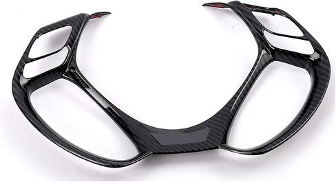 MICROCK Steering Wheel Cover Trim for Toyota C-HR 2017 2018 2019 2020 2021, ABS Carbon fiber, 1pc in Saudi Arabia