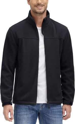 TACVASEN Men's Polar Fleece Jackets Lightweight Soft Winter Thermal Coats Outdoor Windproof Zip Up Jacket with Pockets in Saudi Arabia