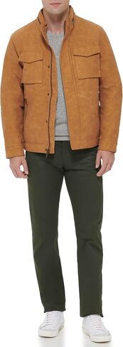 DOCKERS Men's Faux Leather Military Jacket in Saudi Arabia