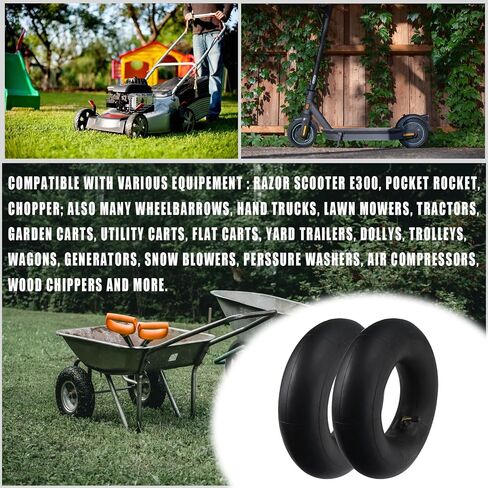 4.10/3.50-4 Replacement Inner Tube for Hand Trucks Utility Cart Lawn Mowers Wheelbarrows Dollys Scooters 2 Pack in Saudi Arabia