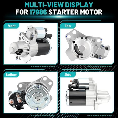 17986 Starter Motor Fit for Chevrolet Impala Malibu Equinox for GMC Acadia Terrain for Buick Lacrosse Enclave for Cadillac SRX XTS 3.0L 3.6L V6 1.4KW 12-Teeth Automotive Replacement Starter in Saudi Arabia