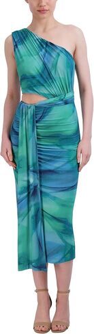 BCBGMAXAZRIA Women's One Shoulder Neck Jersey Cutout Dress in Saudi Arabia