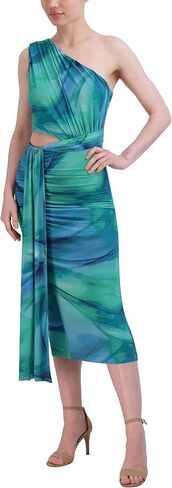 BCBGMAXAZRIA Women's One Shoulder Neck Jersey Cutout Dress in Saudi Arabia