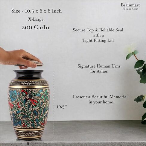 Urns for Human Ashes, Adult Human Urn, Decorative Urns for Ashes, Burial Urns, Cremation Urns for Male & Female, Cremation Urns for Men and Women, Black, Cat, Large in Saudi Arabia