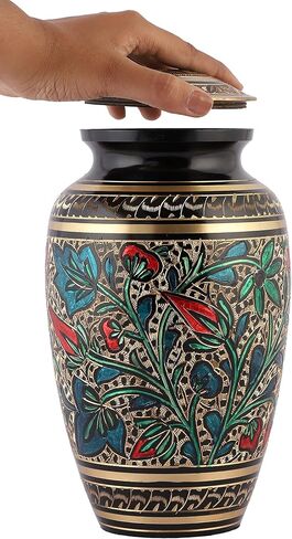Urns for Human Ashes, Adult Human Urn, Decorative Urns for Ashes, Burial Urns, Cremation Urns for Male & Female, Cremation Urns for Men and Women, Black, Cat, Large in Saudi Arabia