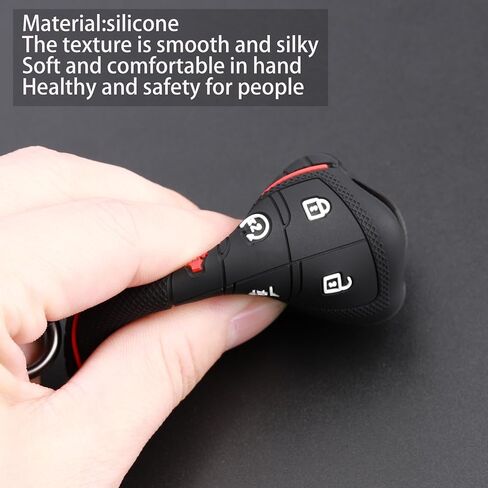 TANDRIVE Key Fob Cover for 2025 2024-2021 Chevy Tahoe Suburban GMC Yukon, 6 Button, Silicone, 2-Pack, Black in Saudi Arabia