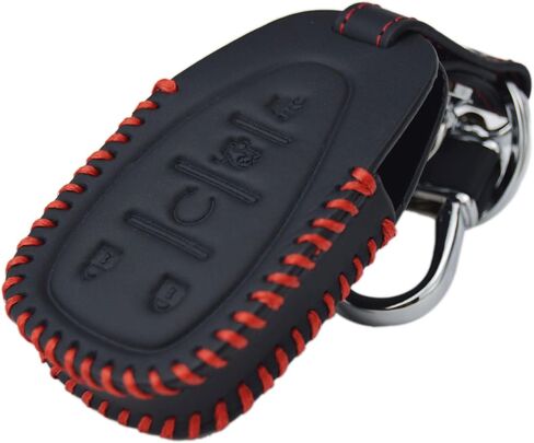 Handmade Stitching Leather Key Cover for Chevrolet Chevy Malibu Camaro Trax Traverse Sonic Cruze Volt Equinox Trailblazer in Saudi Arabia