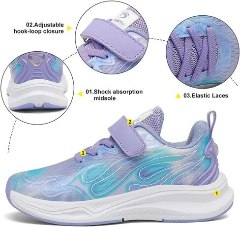 Dannto Kids Sneakers Boys Tennis Shoes Girls Running Shoes Breathable Sports Walking Athletic Shoes for Little Kid/Big Kid in Saudi Arabia