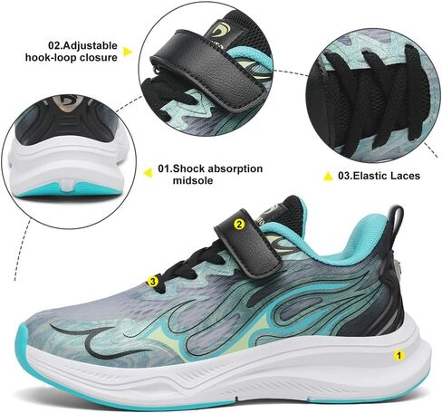 Dannto Kids Sneakers Boys Tennis Shoes Girls Running Shoes Breathable Sports Walking Athletic Shoes for Little Kid/Big Kid in Saudi Arabia